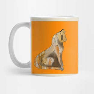 Orange floral pretty kitty Mug